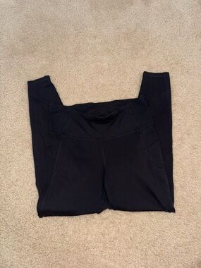 2 Pair Danskin Black High-Rise Womens Active Leggings, Black Sz S